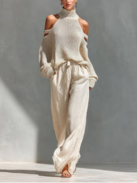 Camilla - Completo alla moda in maglia e lino