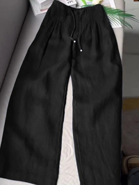 Camille | Pantaloni larghi in misto cotone e lino