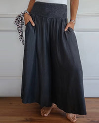 Jasper | Pantaloni a Vita Alta Smock