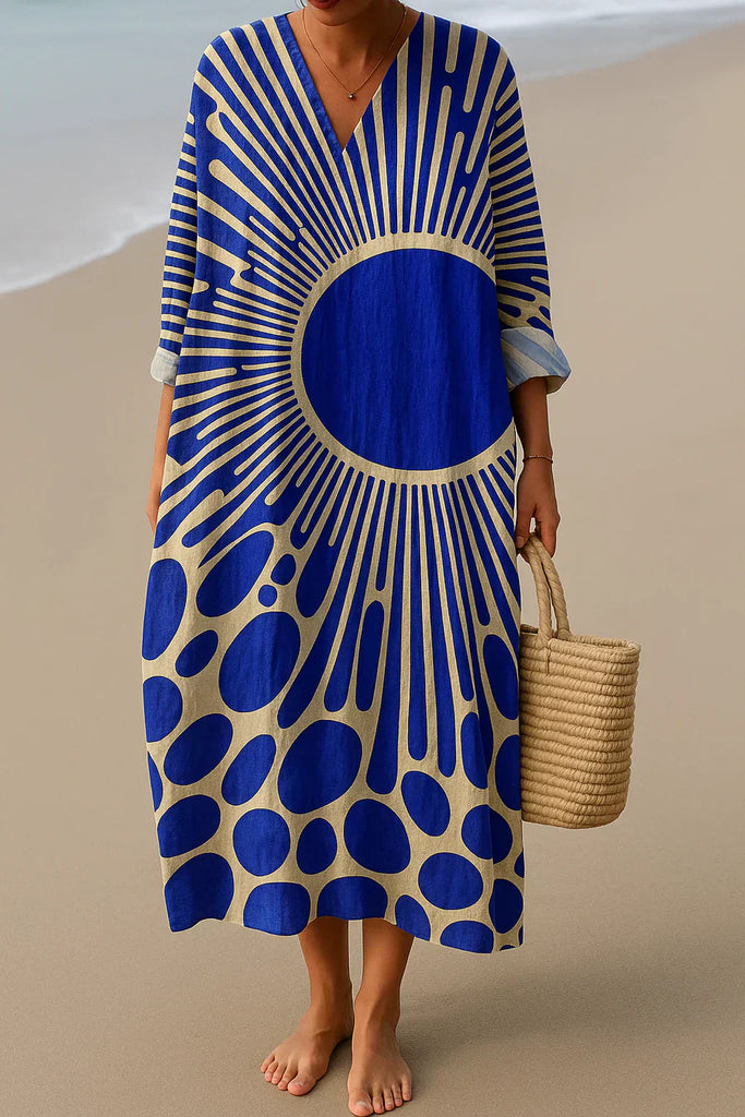 Abo estivo da donna senza maniche elegante scollo a V in cotone e lino solido abo lungo dal carro armato tasche vintage abi da spiaggia 2023 200000345 Abo estivo da donna senza maniche elegante scollo a V in cotone e lino solido abo lungo dal carro armato tasche vintage abi da spiaggia 2023 200000345