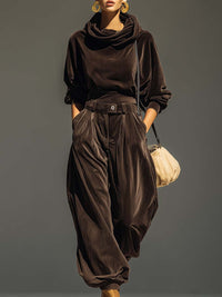 Solenne – completo in velluto loose