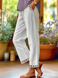 Wren – Pantaloni Cropped Relax con Dettagli a Contrasto