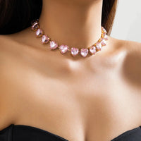 Collana Choker Cuore di Cristallo