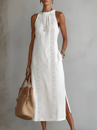 JIMENA | Abito Midi con Texture di Lino